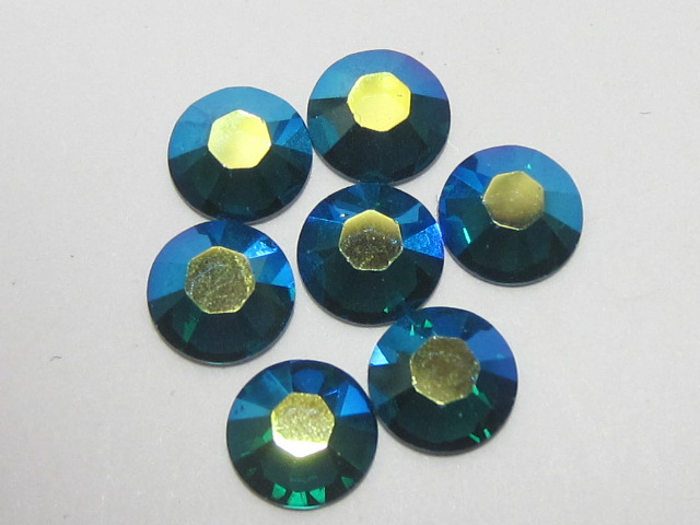 72 pcs. 20ss EMERALD AB (viva) FLATBACK PRECIOSA Rhinestones